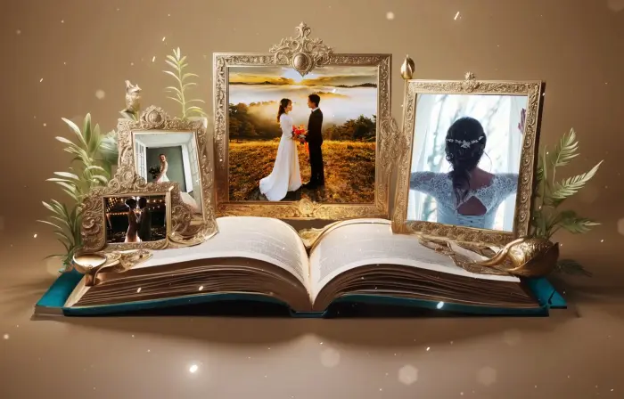 Modern Wedding Memories Frame 3D Slideshow